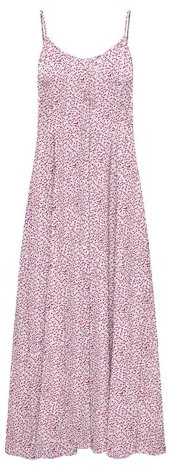 ONLY Onlnova Life Vis Gigi Long Dress AOP, Fucsia Fedora, L Mujeres