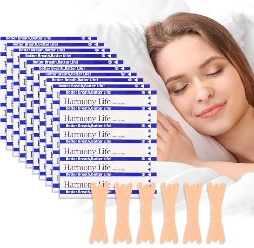 Nasal Strips for Breathing, 60 Pcs Snoring Strips for Men & Women, Nose Strips Anti Snoring Devices, Helps Reduce Snoring, Instantly Relieves Nasal Congestion & Improves Sleep