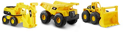 CatToysOfficial Baustellenfahrzeuge Kinder ab 2 Jahre | Kipplaster, Radlader, Bagger Spielzeug| Bewegliche Teile | Qualität, auf die Verlass ist | Spielzeugautos & Geschenke ab 3 Jahre