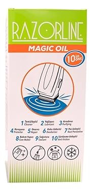 Razorline Haarschneidemaschinenreiniger, Magic Oil, Pflege und Rostschutz für Rasiermaschienen, Schutz für Haarschneidemaschine, Hygienereiniger für Rasiermaschinen, Haarschneidereiniger