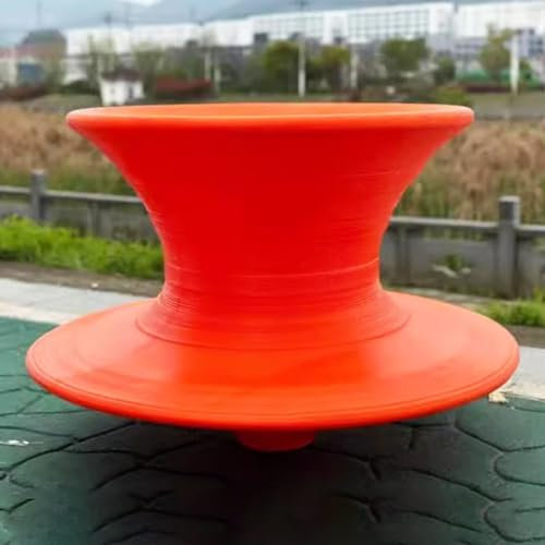 Innovz Chaise Pivotante Chaise Pivotante Sensorielle Tumbler Gyro Chair, 360 Degrés Chaise Tournante pour Jardin, Patio, Camping, Tabouret Rotatif D'entraînement à L'équilibre Sportif(Color:Orange)
