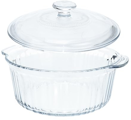 Glass Casserole Baking Dish, 2.5 L Casseroles with Lids, Clear Lead-Free Glass Baking Dish Casserole Cookware, Oven and Microwave Safe, Suitable for Marinating, Baking, Cooking