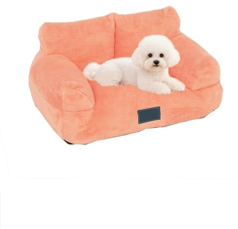 Miaogoo Sofá de felpa esponjosa para gatos y perros, cama ortopédica calmante para mascotas, cojín de dormir lavable extraíble, sofá antideslizante para mascotas para perros pequeños y medianos y