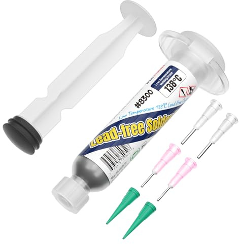BEEYUIHF Lead Free Solder Paste Sn42/Bi58, No Clean SMD Solder Paste 138C 281F Melting Point (1.05oz/30g)