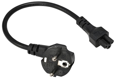 IEC C5 Plug to Europe Schuko CEE 7/7 Socket Extension Cable for Printer Computers TVs Monitors Projector (30CM/0.98Ft)