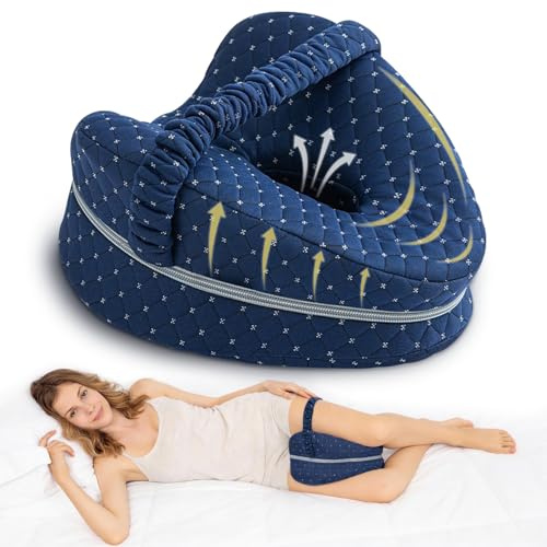 Knee Pillow for Side Sleepers, Memory Foam Leg Pillow for Sleeping on Side | Orthopedic Knee Support Pillow for Hip Spine Alignment, Back/Hip Pain Relief Cushion Between Legs Pregnancy