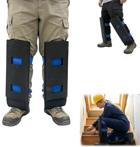 Toe Knee Crawler Knee Pads，For Attic, High-Density Foam Material, 60 Degree Hardness, Non-Slip Wide Straps, Comfortable, Lightweight, Effective Protection for Knees and Shins, Ideal for Crawling Work.