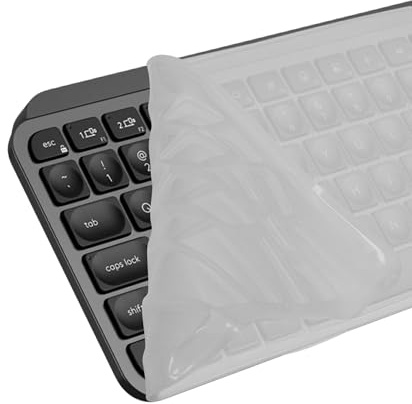 kwmobile Silikonskydd för Logitech Mx Keys Mini trådlöst tangentbord - QWERTY US tangentbordsskydd - Transparent