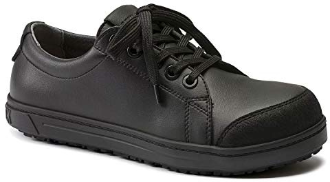 Birkenstock QS 500 S3 säkerhetssko av vattenavvisande mikrofiber med EN ISO 20345:2011-certifiering, svart, 42 EU