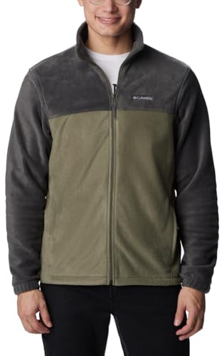 Columbia Steens Mountain Full Zip 2.0, Giacca in pile Uomo, Shark/Stone Green, XXL