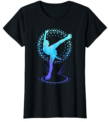 Eiskunstläuferin und Eiskunstlauf Schlittschuhe | Eislaufen T-Shirt