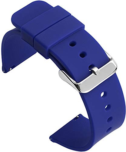 Shieranlee Silicone 14MM Bracelet de Montre en Silicone, Dégagement Rapide Replacement Bande