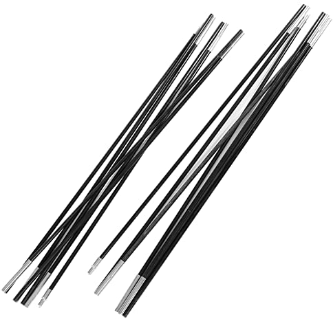 2 Stück Outdoor-Camping-Zeltstangen, 3,96 M Fiberglas-Zelt-Stützstangen, Outdoor-Stützstangen, Markisenrahmen-Kit, Fiberglas-Pfosten-Kit für Wandern, Rucksackreisen, Reisen, 3–4 Personen, Campingzelt