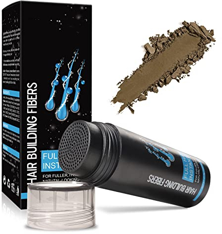 Hair Building Fibers, Professional Quality Fibre Hair Powder Spray Hair Fibres Light Brown Hair Loss Concealer for Men and Women for Bald Spots & Thinning Hair (Light Brown)