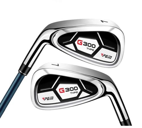 Hierro de palo de golf para zurdo/diestro # 7 - con eje de carbono o acero R/S para hombres y mujeres (con eje de acero, izquierda)