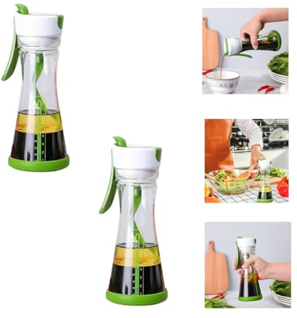 KWJTOY 2 pcs Shaker à Vinaigrette, mélangeur à Vinaigrette | Mélangeur de Vinaigrette Maison | mélangeur Manuel à Torsion et versage pour,Récipient Shaker à Vinaigrette sans Fuite avec Balance