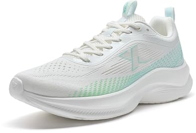 XTEP Hommes Chaussures de Jogging Rebond antidérapant Mode Hommes Chaussures de Course Voile Blanc/Vert néon Taille 44
