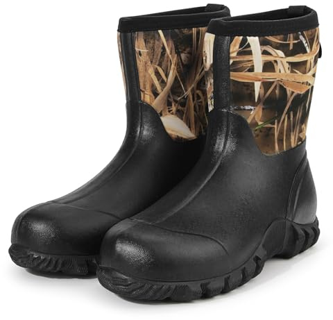 Stivali di Gomma Uomo Impermeabili Neoprene Scarpe Media Caccia Cortile 43