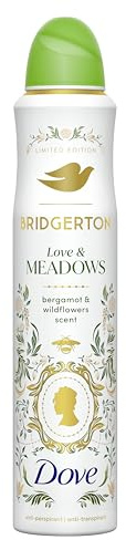 Dove Limited Edition Bridgerton Love & Meadows Anti-Perspirant Aerosol women's deodorant spray with a bergamot & wildflowers scent for 72-hour sweat and odour protection 6x 200 ml