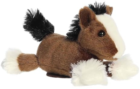 Aurora® Adorable Shoulderkins™ Atlas Clydesdale™ Stuffed Animal - Fun Buddy that Can Go Everywhere with You - Perfect for Kids 3+ Years and Costumes - Brown 7 Inches