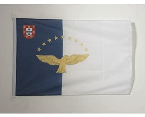 Pavillon nautique Açores 45x30cm - Drapeau de bateau portugais - Portugal 30 x 45 cm - AZ FLAG