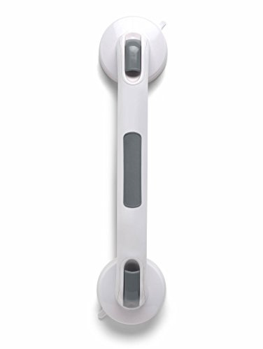 Medline Bath Safety Suction Cup Assist Bar, 12 Inch - Secure Grip, Easy Installation, Ideal for Medical Patients, Hospitals, Nursing Homes, White