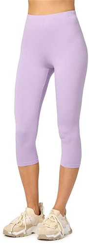 Merry Style Damen Leggings 3/4 Capri Leggings aus Viskose MS10-144 (Hellviolett, XL)