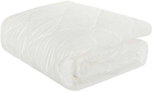 NTBAY Down Alternative Toddler Comforter, Lightweight and Warm Solid Color Baby Crib Quilted Blanket, 39x47 inches, White