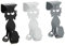 Balvi Gancio cassetto Curious Cat Set di 3 appendiabiati Colore Grigio, Bianco e Nero Ganci appendi c