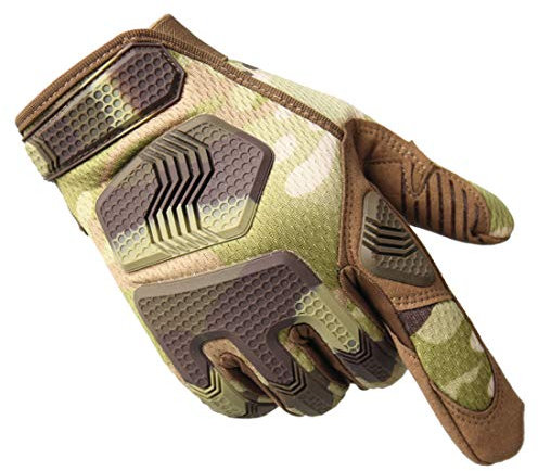 KUANDARMX Outdoor Handschuhe Herren Motorradhandschuhe Taktische Trainings Militär Kletter Handschuhe Vollfinger Gloves zum Wander Klettern Motorrad Fahrrad Radsport Arbeiten, D, XL