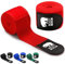 Bandagen Boxen 5 Meter Halbelastisch und mit Daumenschlaufe. Box Bandagen für Männer und Frauen (Kickboxen, Muay Thai, MMA, Kampfsport, Fitboxen). Atmungsaktive Boxing Bandage (Rot)