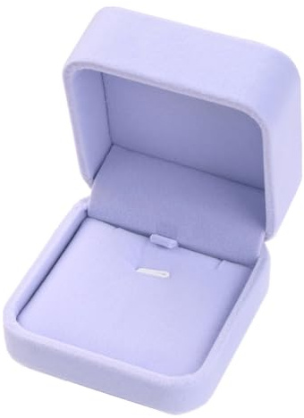 Velvet Necklace Pendant Gift Box Jewelry Box 2.8 x 2.8 x 1.6inches (Purple)