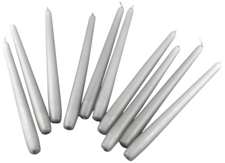 G Decor Cera di paraffina non profumata, grande e magra, per chiesa, candele da cena, ideali per matrimoni e Natale, confezione da 10