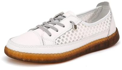 Scarpe Donna Traspiranti Casual semplici scavate per L'Estate (Bianco)