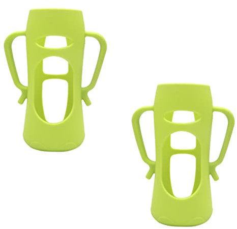 KOMBIUDA 2pcs Flexible Silicone Baby Bottle Cover Drop Resistant Milk Bottle Sleeve for Infants Comfortable Touch Decoration