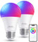 BrizLabs Lampadine WiFi E27 Alexa Intelligente, LED Lampadina Smart 9W Dimmerabile RGB & 2700K-6500K Bianco Freddo Caldo Luci LED Lampade, Controllo App, Compatibile con Alexa e Google Home, 2 Pezzi