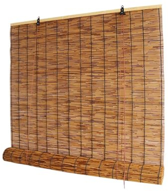 Bambu Rullgardiner Uteplats Mörkläggning Bambu Skärmar Sekretessskydd Rullgardiner För Fönster Gazebo Veranda Vardagsrum Inredning 55 60 80 105 120 135 150 160cm B(Size:150x140cm)