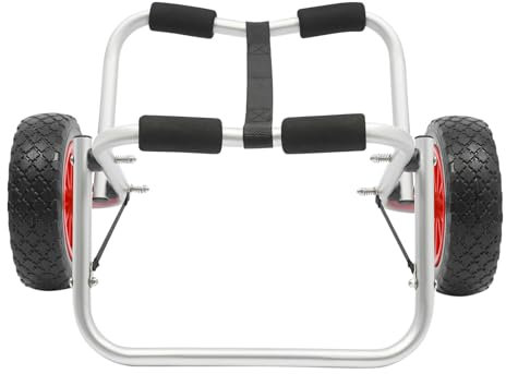 DSYOGX Faltbarer Alu-Kanuwagen, Kajakwagen klappbar Transportwagen bis 176,37 lbs Kanufahren Kajak Bootstransporter, für Transport von Booten, Kanus, Rettungsinseln, Paddeln, Surfbrettern