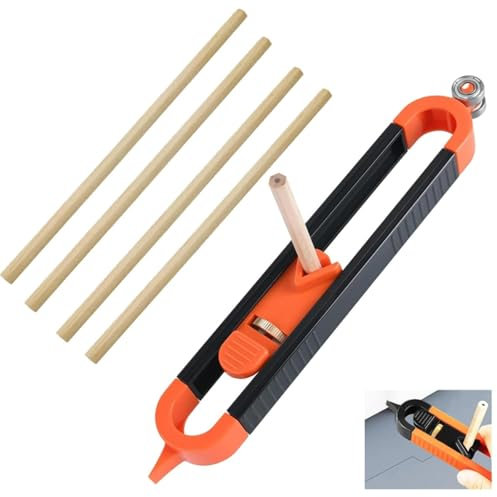 GIONAR 5Pcs Scribe Tool with Lock, Multi Functional Scribing Tool Contour Gauge for Woodworking, Tile, Laminate Flooring, Adjustable Profile Gauge Duplicator for Precise Shape Copying