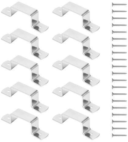 Fence Post Bracket, Fence Panel Clamps, 10-Pack Post Clips, With Screws, Secure Fastening System, 8cm/3.15 Inches, For Garden Enclosures, Pergolas, Farm Fencing