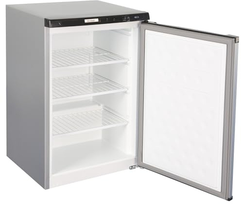 MBH - Congelador vertical profesional INOX pequeño con 3 cajones de 112 litros para hostelería. Armario congelador industrial 540x600x870 mm para restaurante.