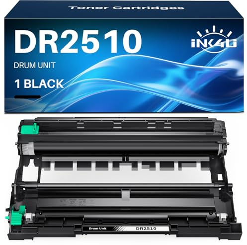 INK4U DR2510 Drum Unit Compatible with Brother DR-2510 Drum | for DCP-L2620DW HL-L2400DWE HL-L2865DW MFC-L2800DW MFC-L2827DW MFC-L2835DW MFC-L2860DW MFC-L2860DWE MFC-L2960DW MFC-L2980DW