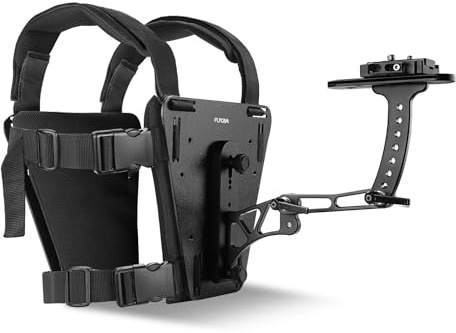FLYCAM Telefoto-väst med kamerastödfäste för långa linser och DSLR-videoinställningar. Belastning upp till 5 kg/11 lb. Ergonomisk bröstsele för sport, natur och dokumentärfilm (FLCM-TLPT-V)