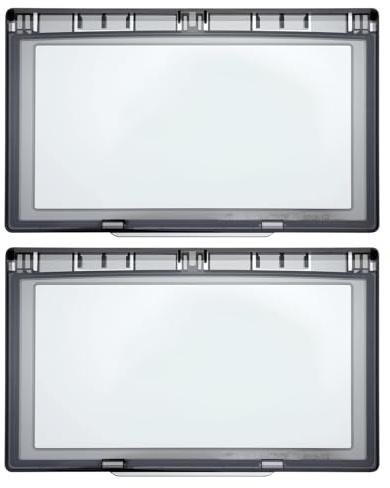 Housoutil 2 piezas Protector de Enchufe Doble Cubierta Adhesiva para Interruptores de Pared Resistente al Agua para Baño y Cocina