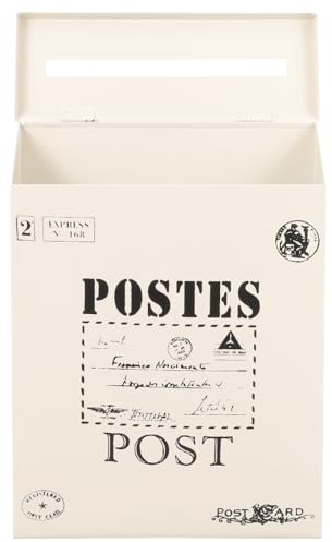 WATIIFUFU Buzón de Hierro Diseño Americano Vintage para Montaje en Pared Capacidad de Almacenamiento y Ahorro de Espacio para Correo y Periódicos