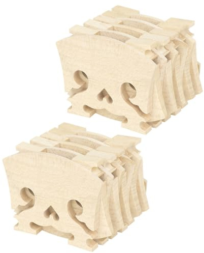 GLEAVI Puente de Violín Accesorio de Madera Beige de Arce en Forma de Corazón 10 Piezas Resistente a Deformaciones Experiencia Suave y Cómoda para Práctica y Grabación