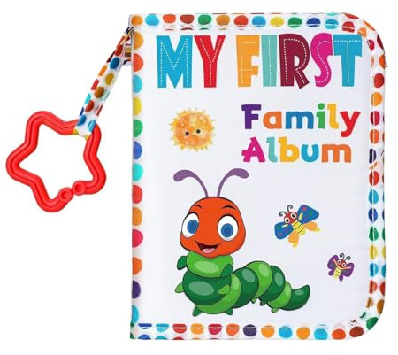Journal de mémoire de famille extensible pour nourrissons et tout-petits, couverture en tissu lavable, outil d'apprentissage interactif, pages amovibles