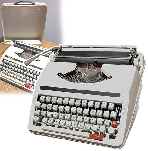 Retro Manuell skrivmaskin, traditionell manuell skrivmaskin,lexibla knappar Klar handstil, med Case, lätt att använda