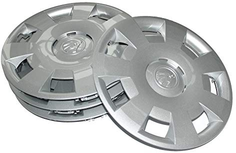 Skoda 5JA071454 - Tapacubos (4 Unidades, 14 Pulgadas, para Llantas de Acero 5Jx14), Color Plateado