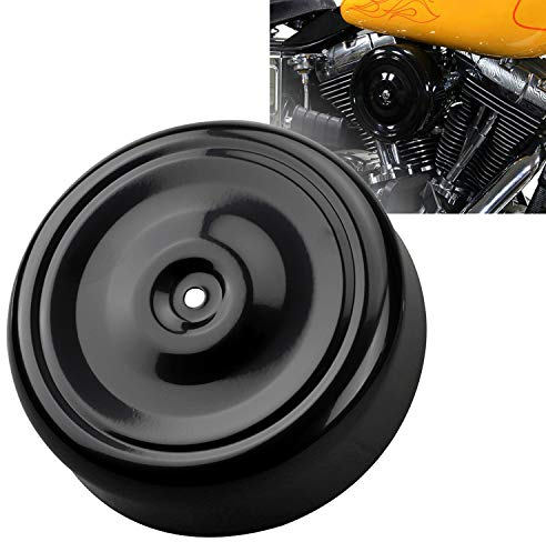 Bid4ze Nero 7 Rotondo Air Cleaner Copertura di Aspirazione Per Harley Dyna Softail FXSTB Touring Road Glide King